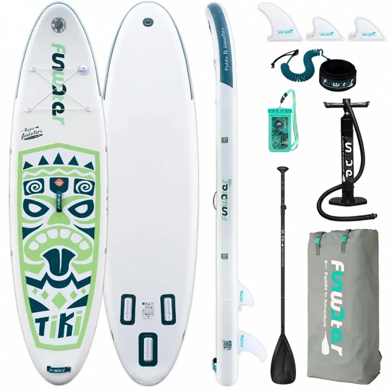 Надувная доска SUP board Funwater Tiki Green